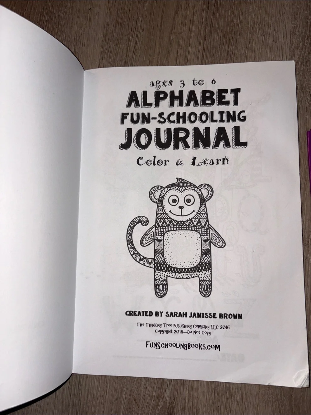 Alphabet Fun-Schooling Journal & Color Your Own Calendar - Blue/Yellow